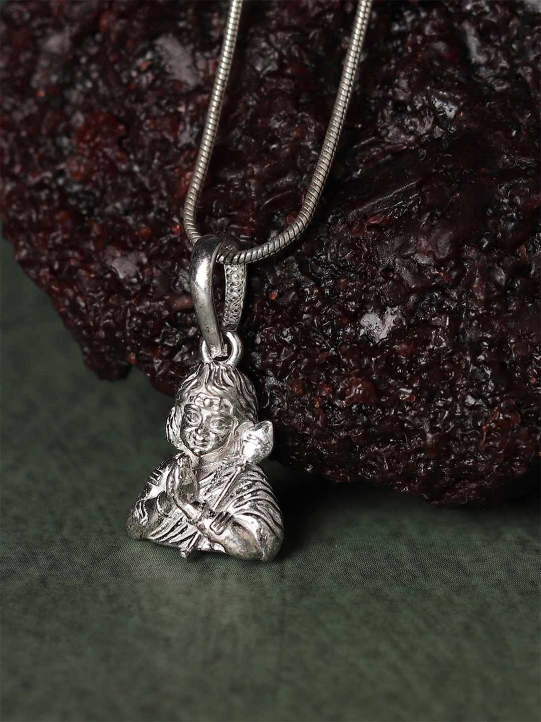 

Metronaut Kartikeya Ji Pendent With Chain, Silver