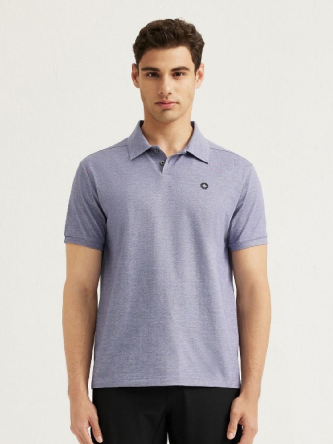 

Roam Everywhere Men Polo Collar T-shirt, Blue