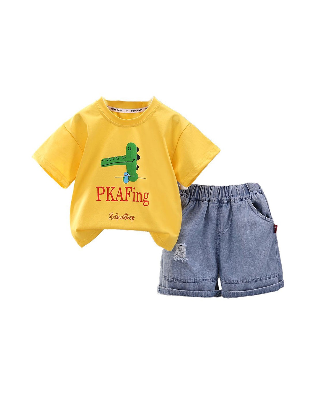 

StyleCast x Revolte Boys Printed T-shirt With Shorts, Yellow