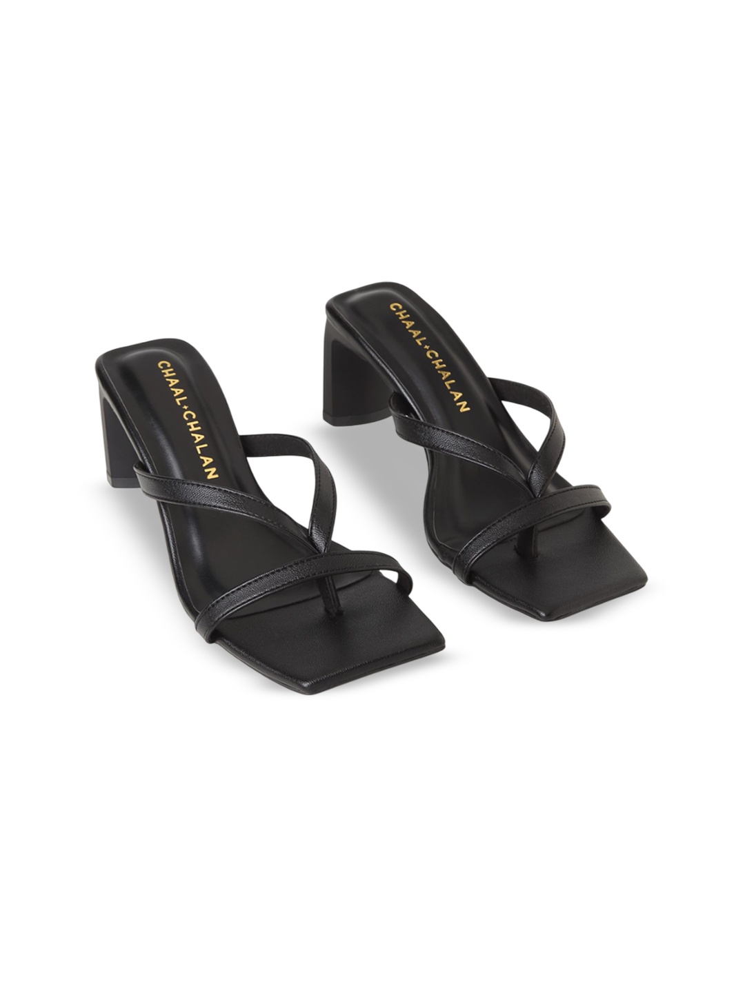 

CHAAL CHALAN Women Work Block Sandals, Black