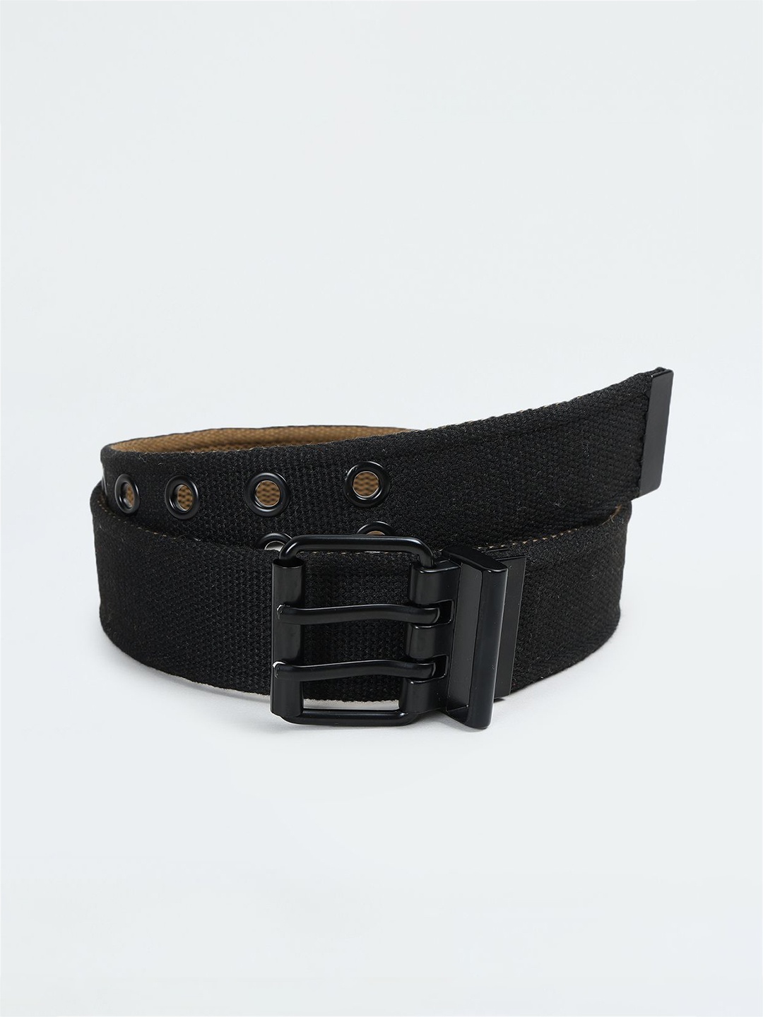 

max Men PU Reversible Belt, Black