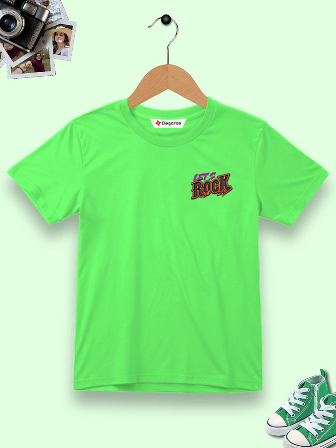 

Dagcros Boys Printed T-shirt, Green