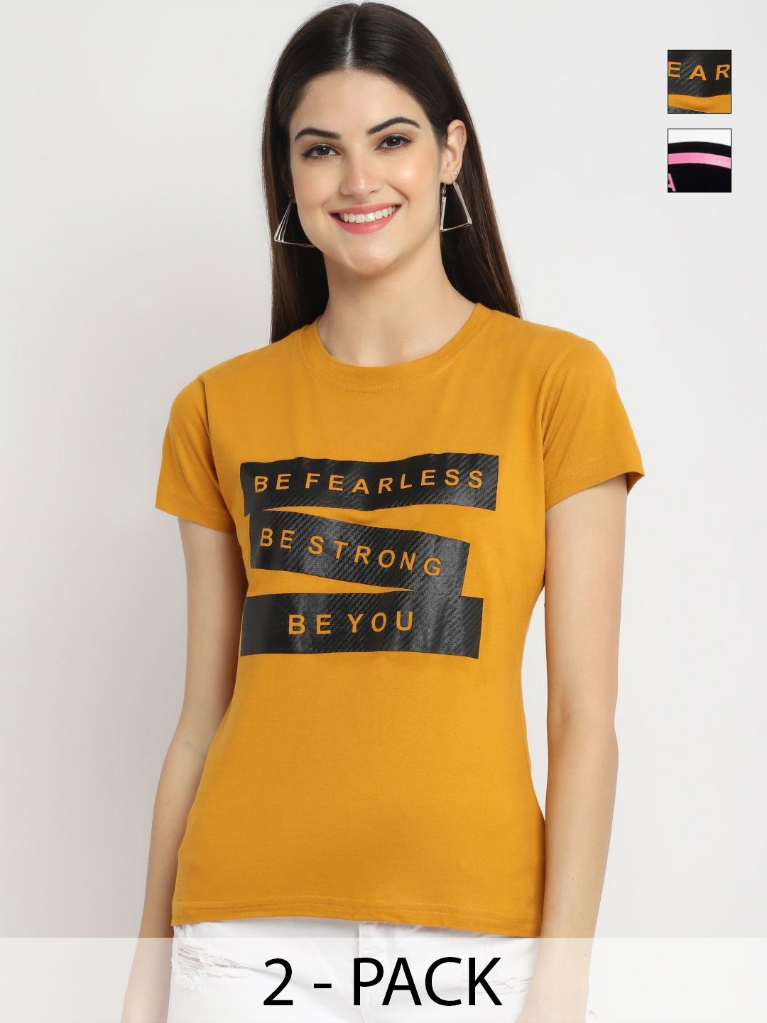 

Tromko Women Typography Printed T-shirt, Multi
