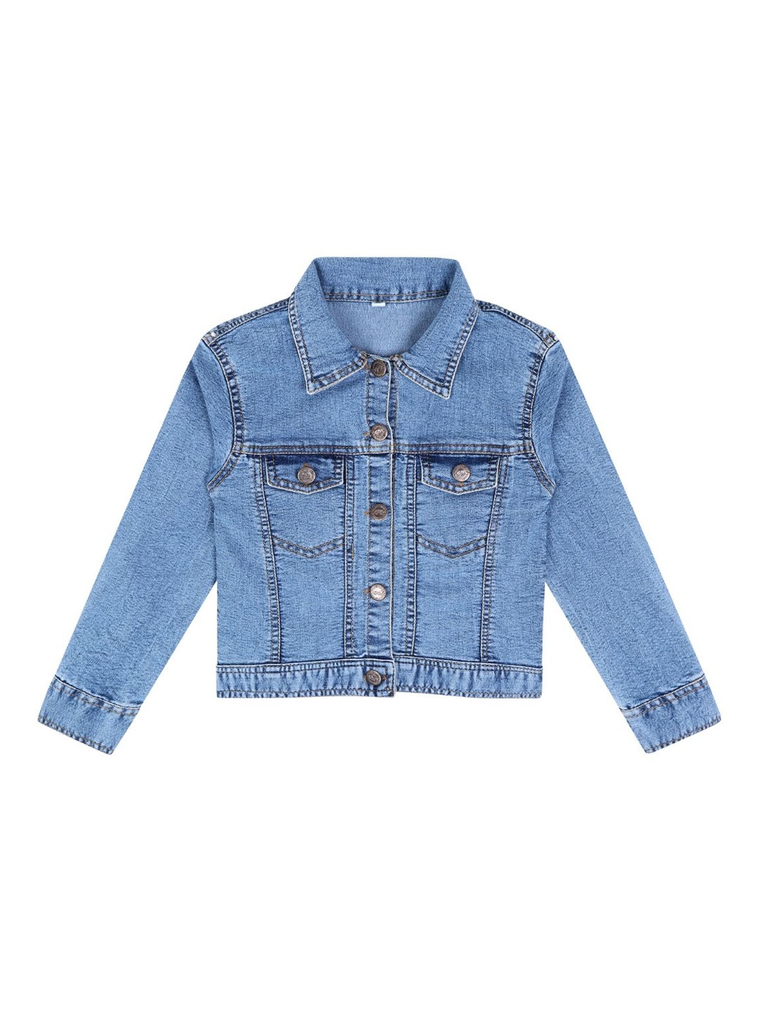 

Superminis Unisex Kids Lightweight Outdoor Denim Jacket, Turquoise blue