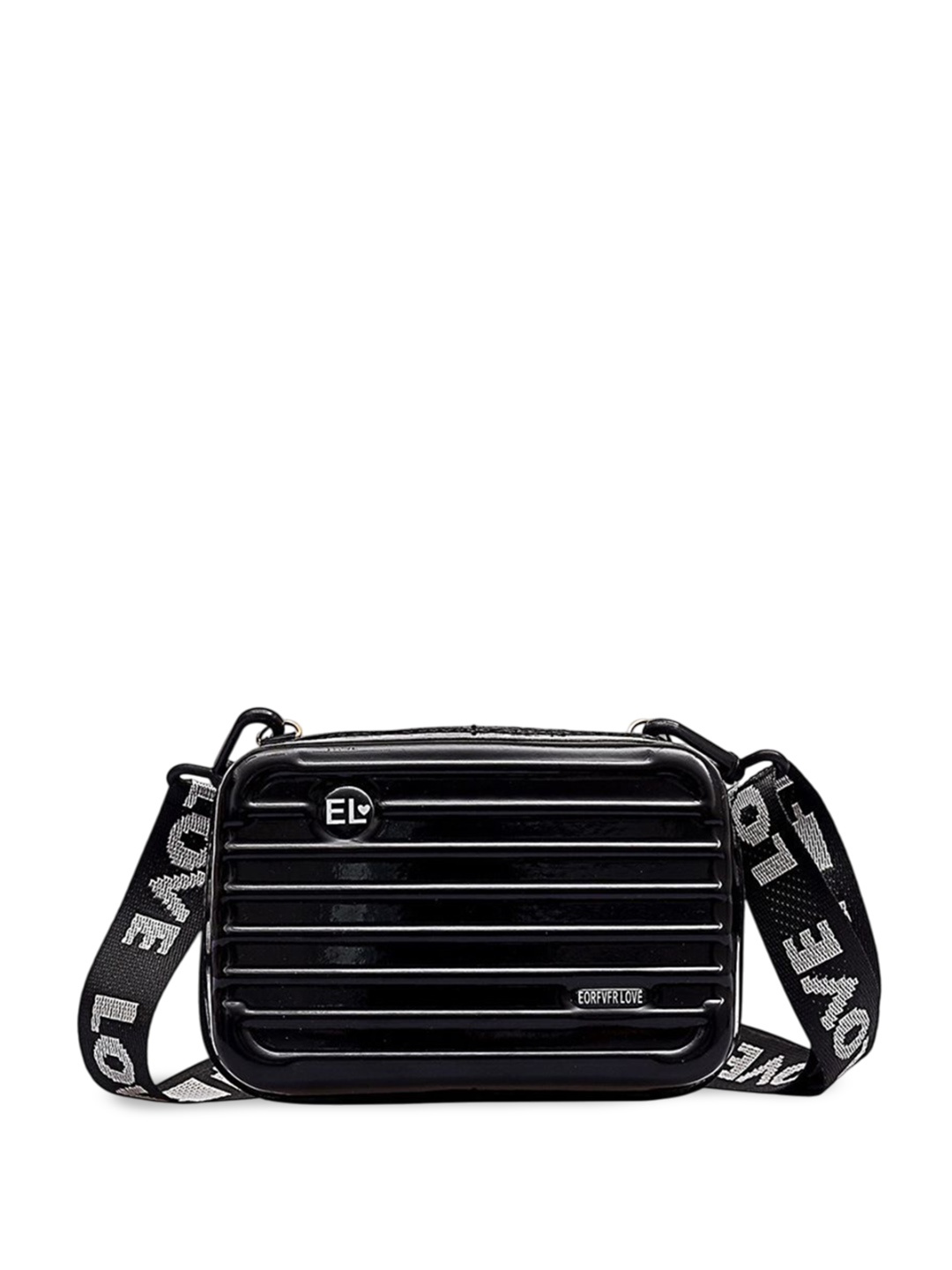 

DressBerry PU Structured Sling Bag, Black