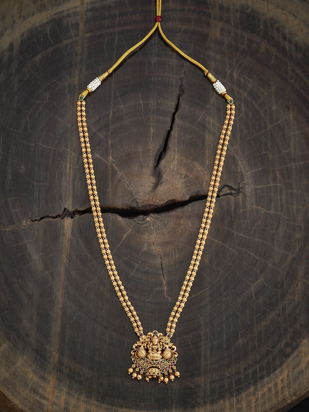 

Kushal's Fashion Jewellery Copper Gold-Plated Antique Necklace