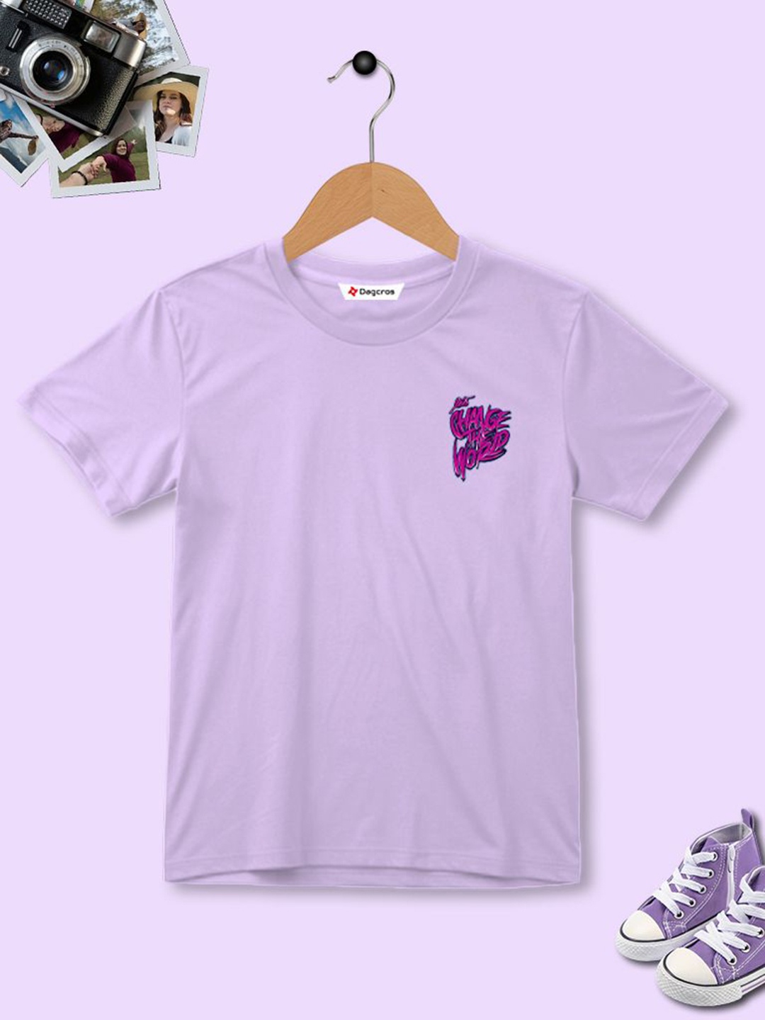

Dagcros Boys Printed T-shirt, Lavender