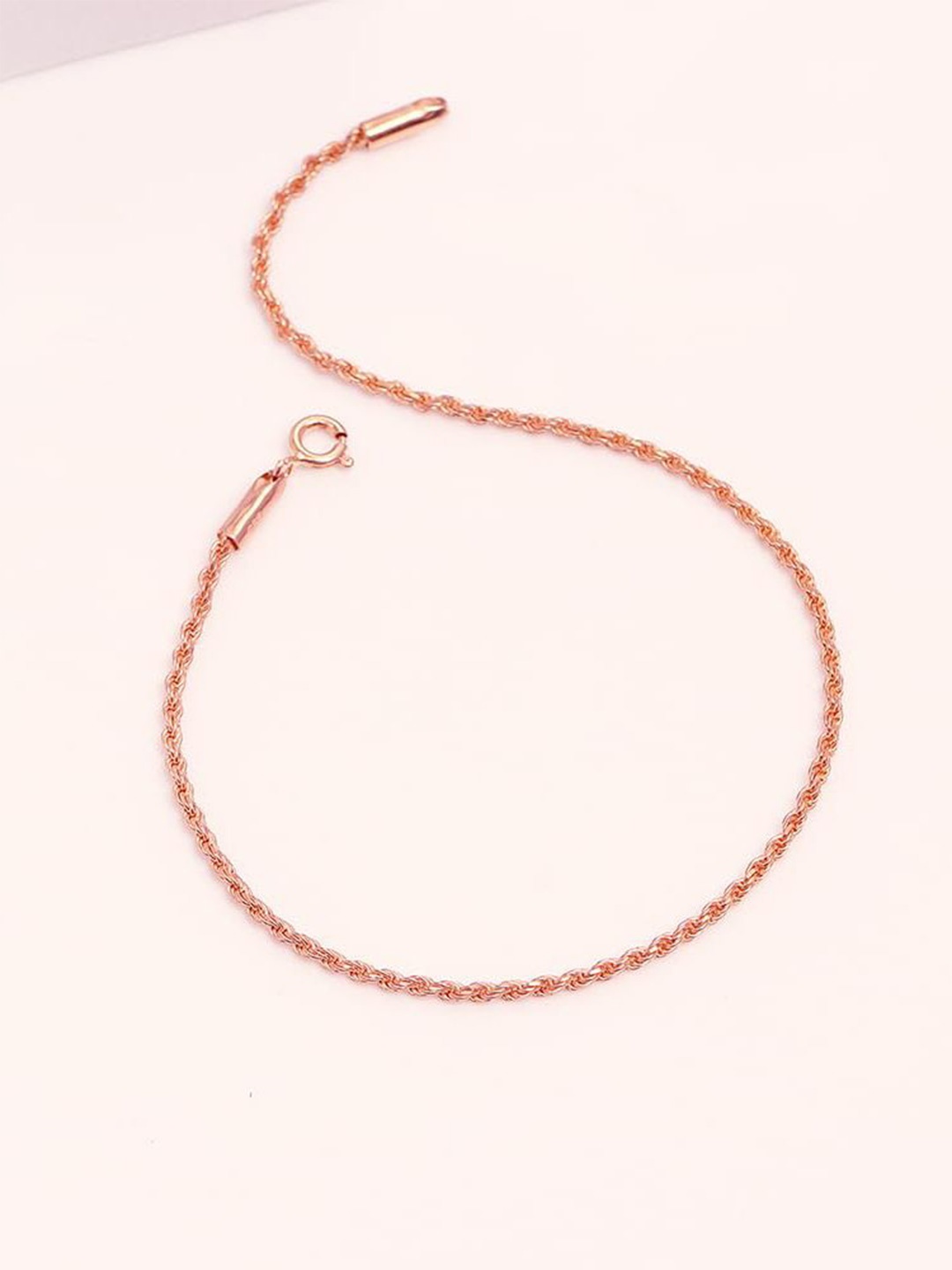 

LeCalla Rose Gold-Plated Artificial Stones and Beads Anklet