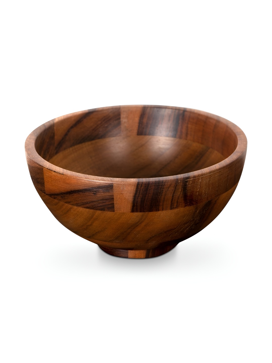 

IAAH Handcrafted Ekatra Wooden Bowl Set For Kitchen Earth-Friendly, Brown