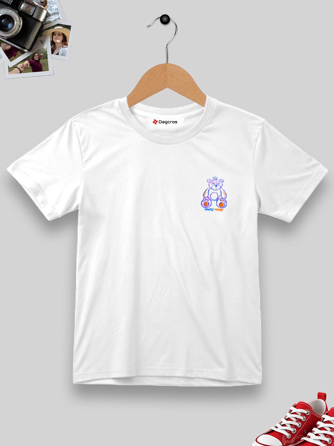 

Dagcros Boys Printed T-shirt, White