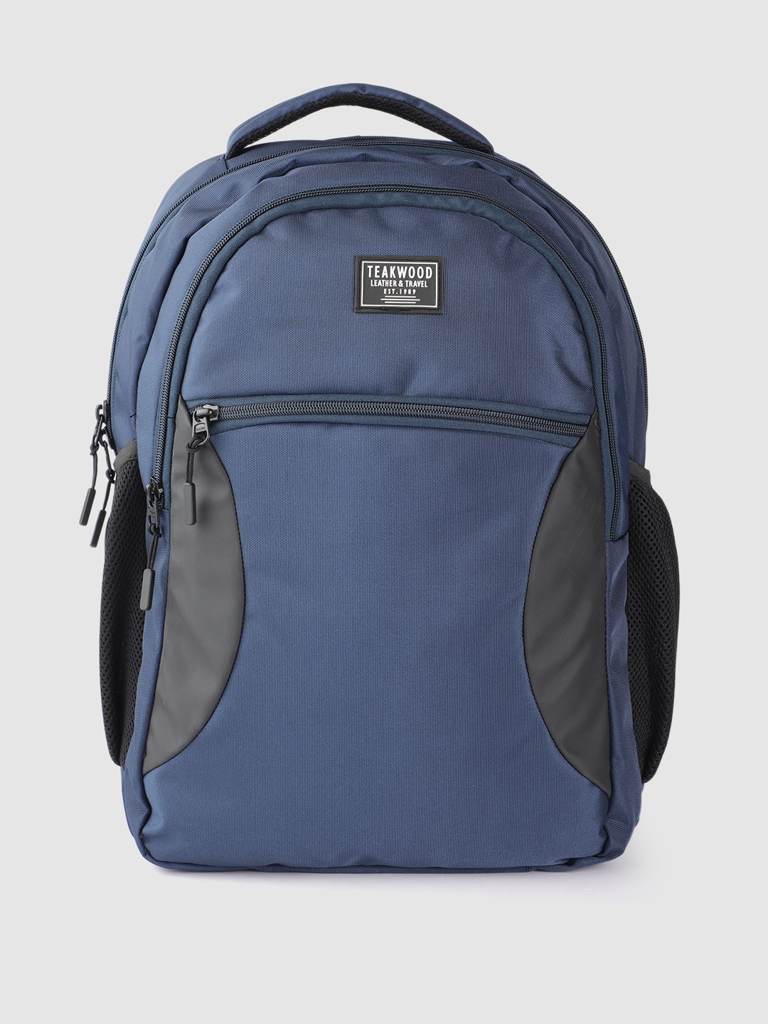 

Teakwood Leathers Unisex Colourblocked Laptop Backpack - 15 Inches, Blue