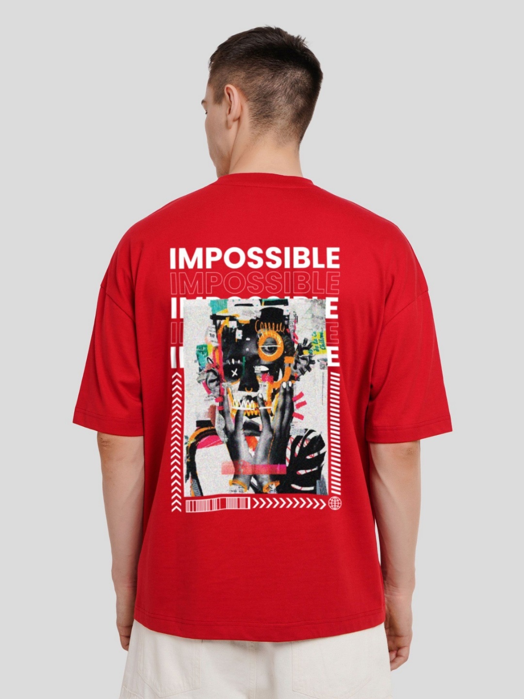 

Underrated Club Men Printed Bio Finish Applique T-shirt, Red