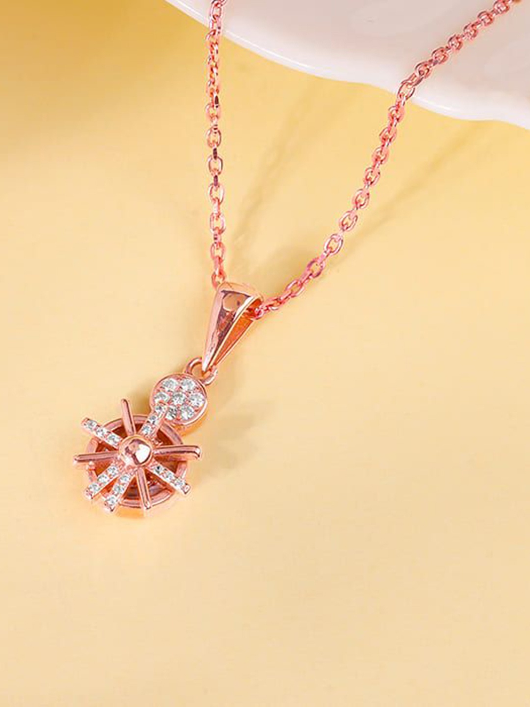 

GIVA Rose Gold-Plated Floral Pendants with Chains