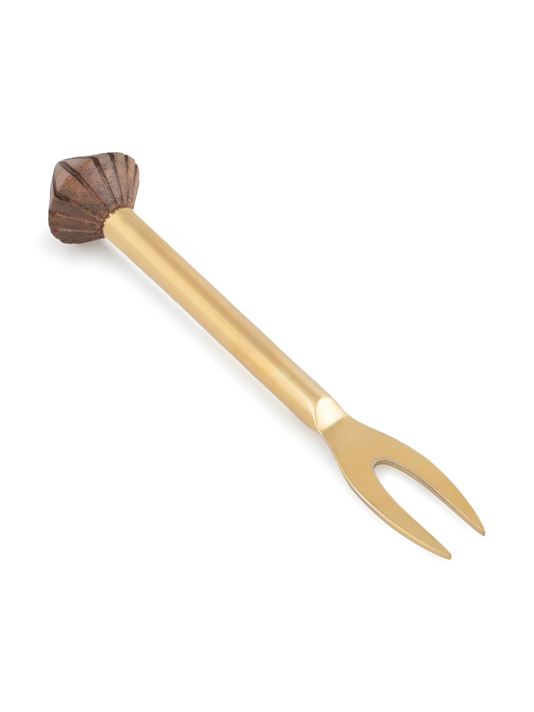 

IAAH Gold-Toned Stainless Steel Groovy Fruit Fork