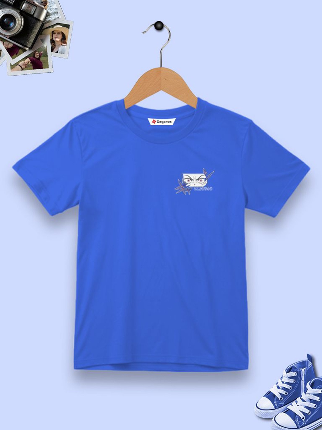 

Dagcros Boys Printed T-shirt, Blue