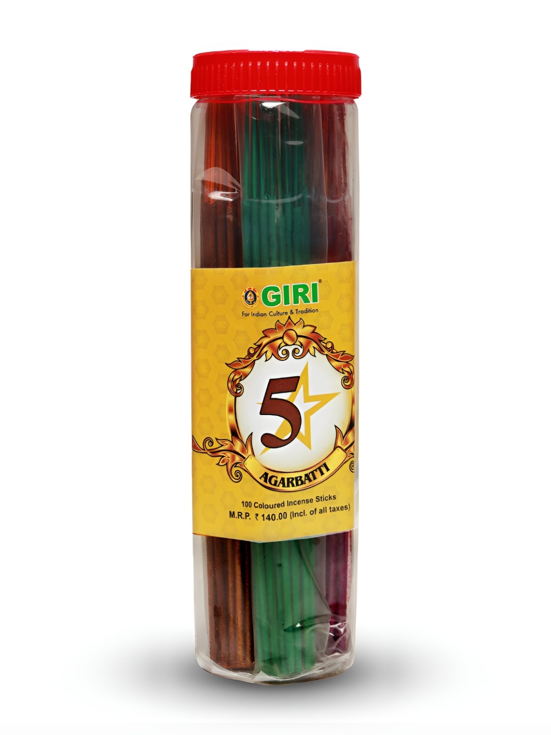 

GIRI Five Star 100-Pcs Green & Blue Long Lasting Incense Stick Agarbatti