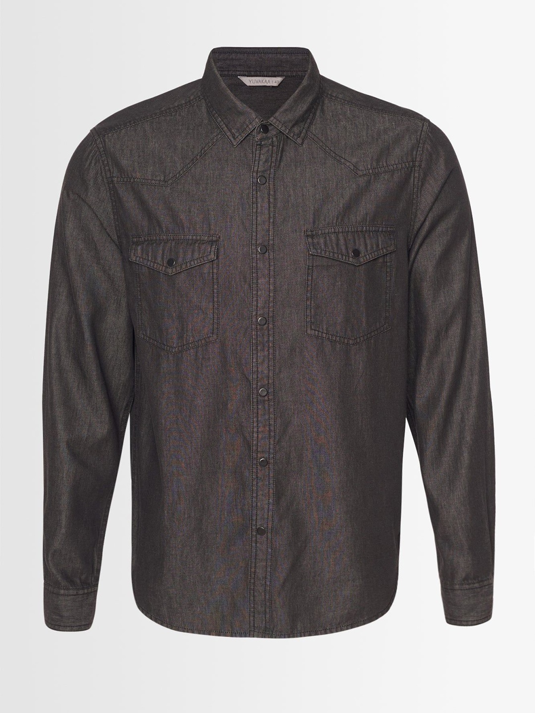 

YUVAKAA Men Opaque Casual Shirt, Black