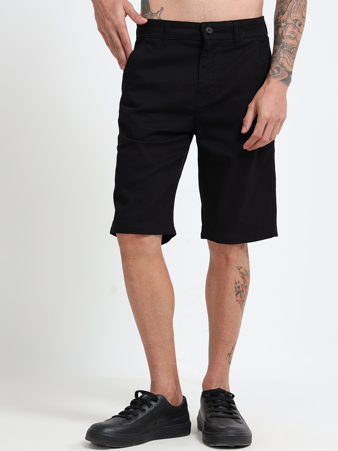 

RIGS AND RAGS Men Outdoor Cotton Chino Shorts, Black
