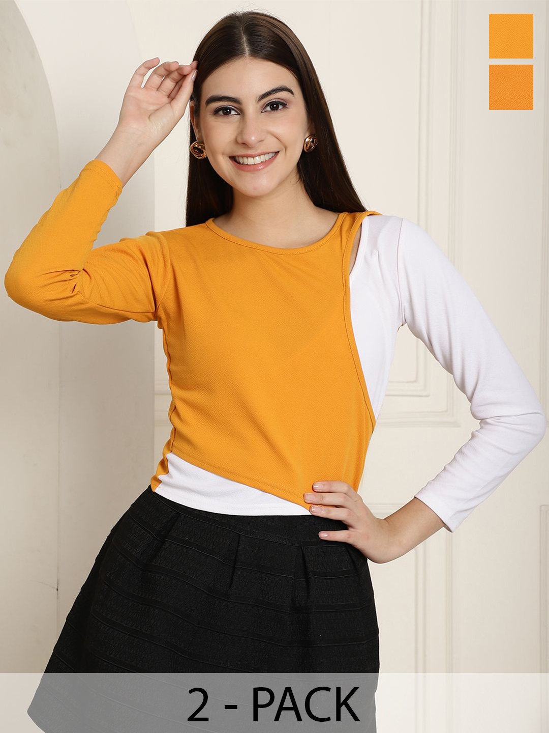 

Tromko Women Round Neck Full Sleeve Top, Multi