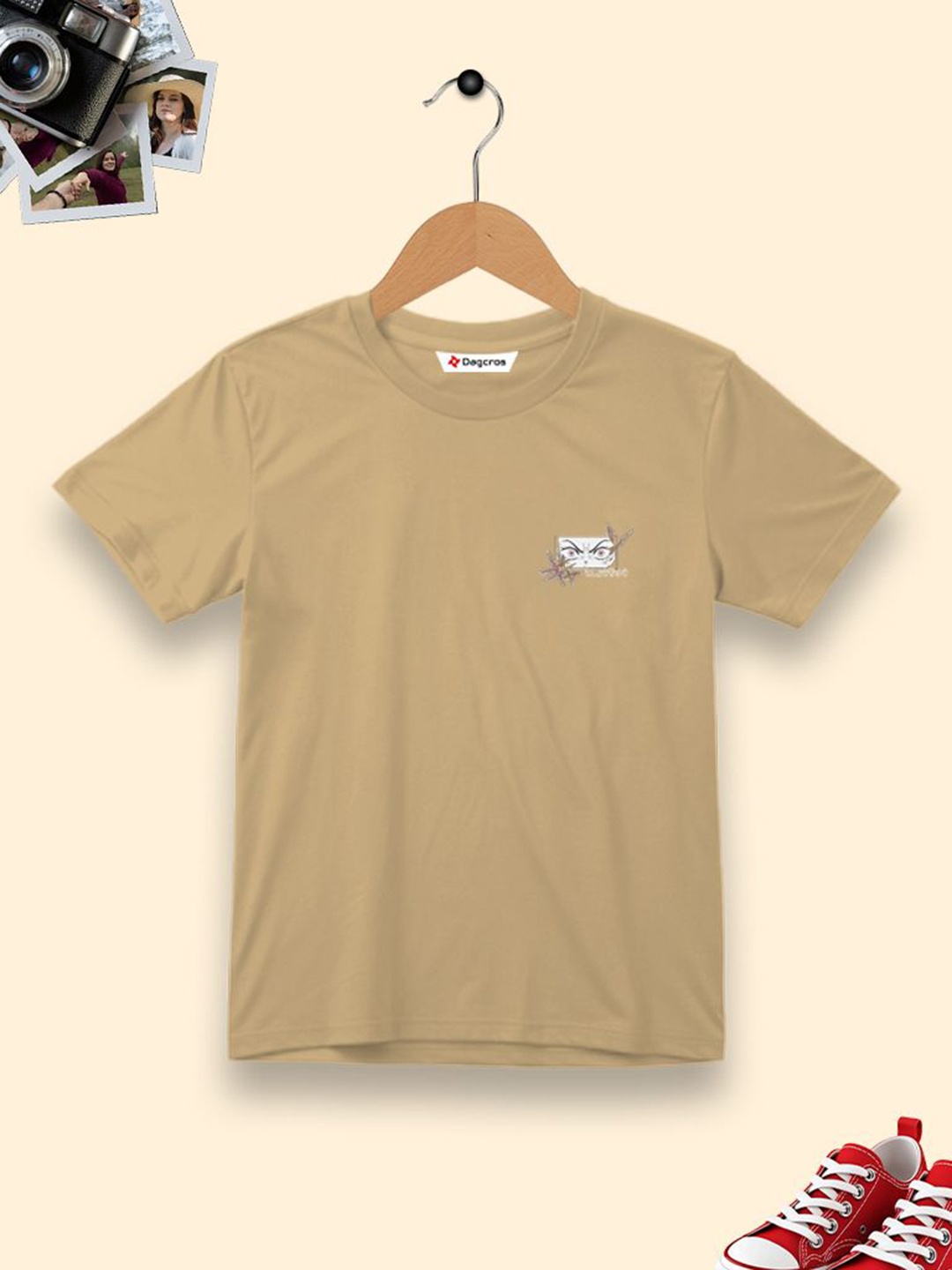 

Dagcros Boys Printed T-shirt, Beige
