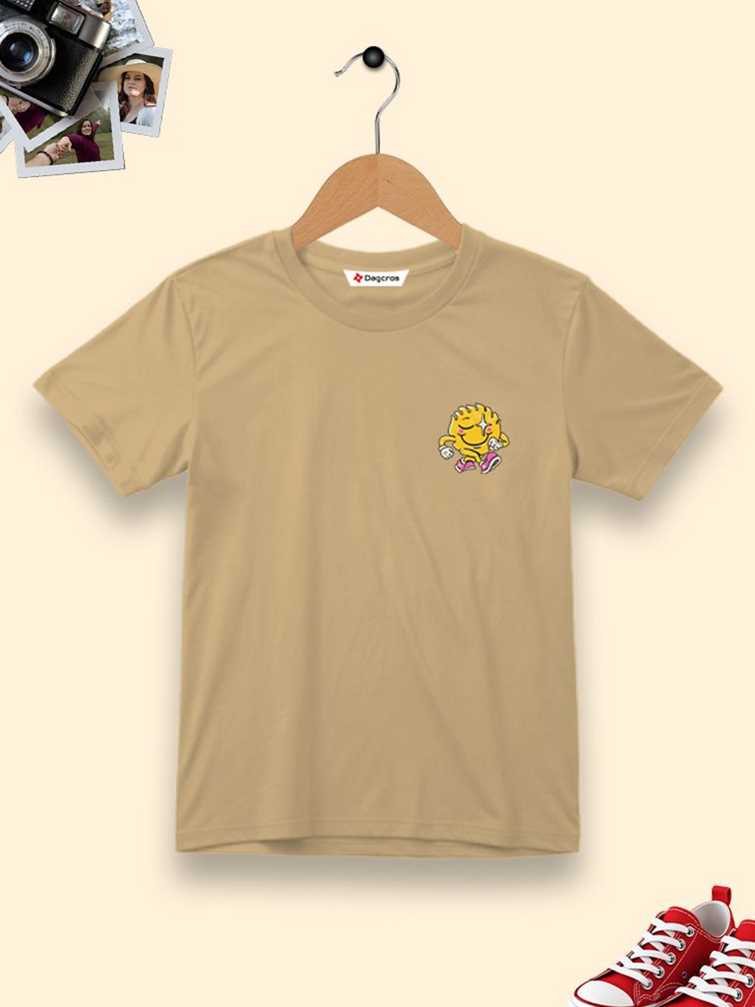 

Dagcros Boys Printed T-shirt, Beige