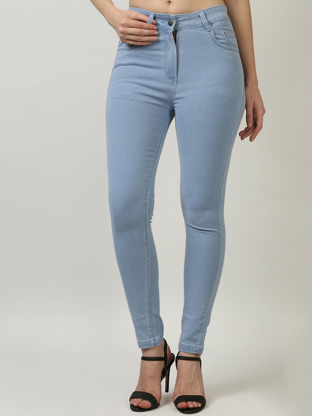 

GOLD-D.A. FASHION Women Skinny Fit Stretchable Jeans, Blue