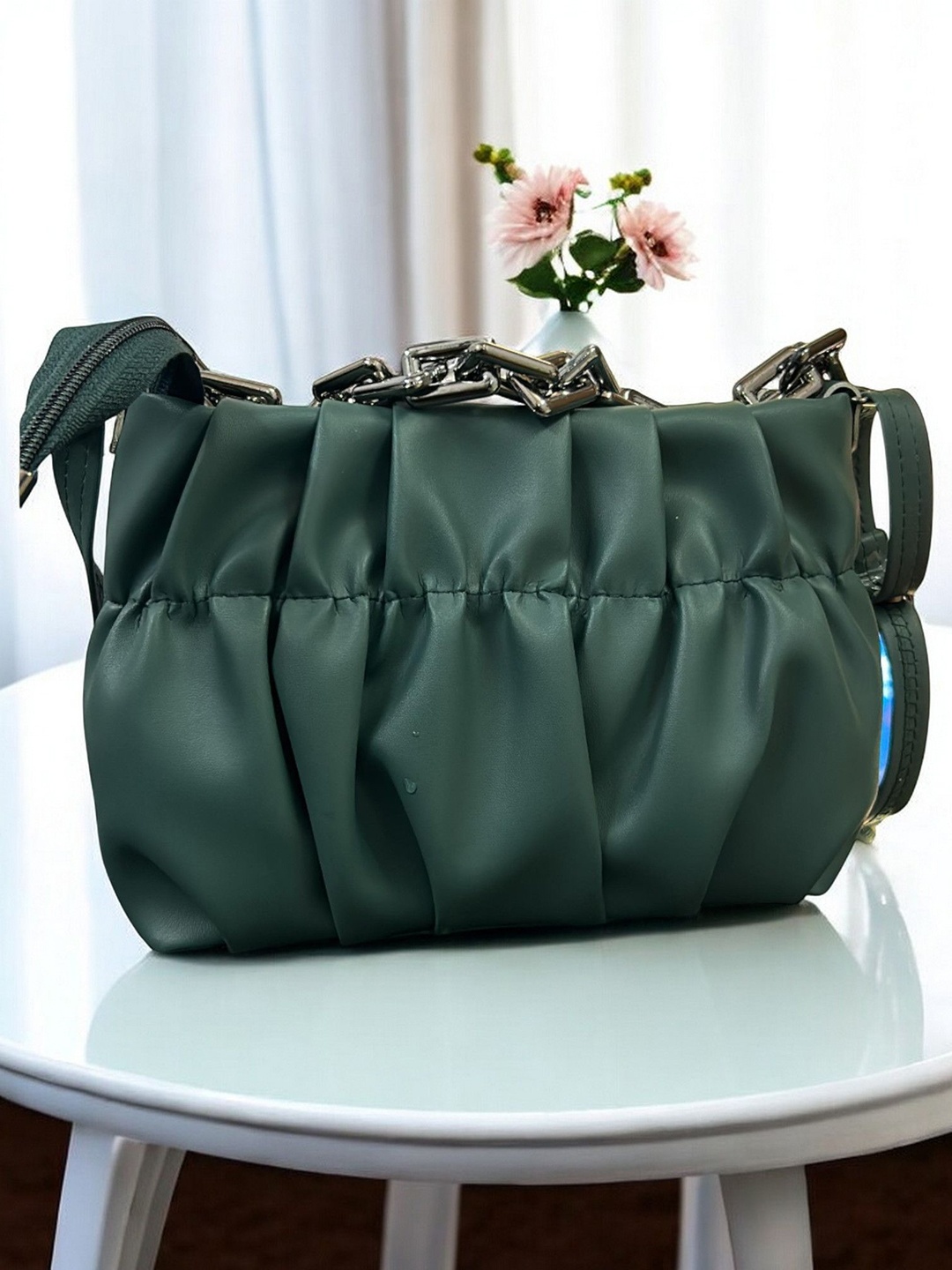 

CLARIS JAMES PU Sling Bag, Green