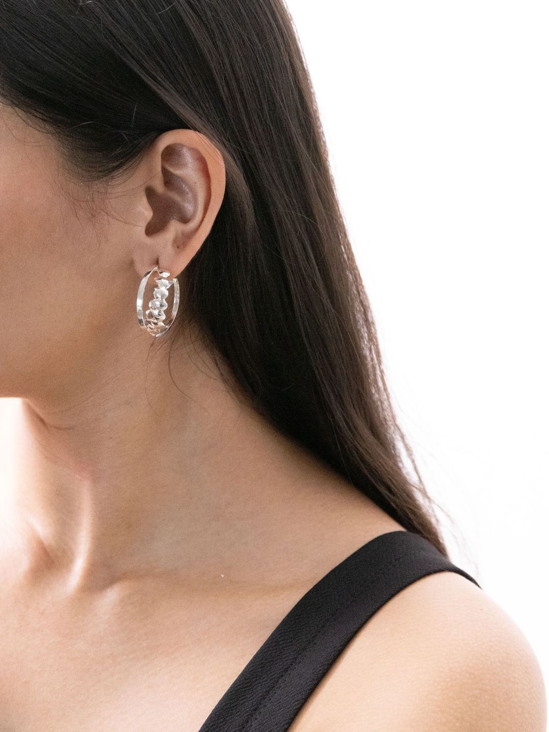 

House of Pehr Silver-Plated Contemporary Entwined Hoop Earrings