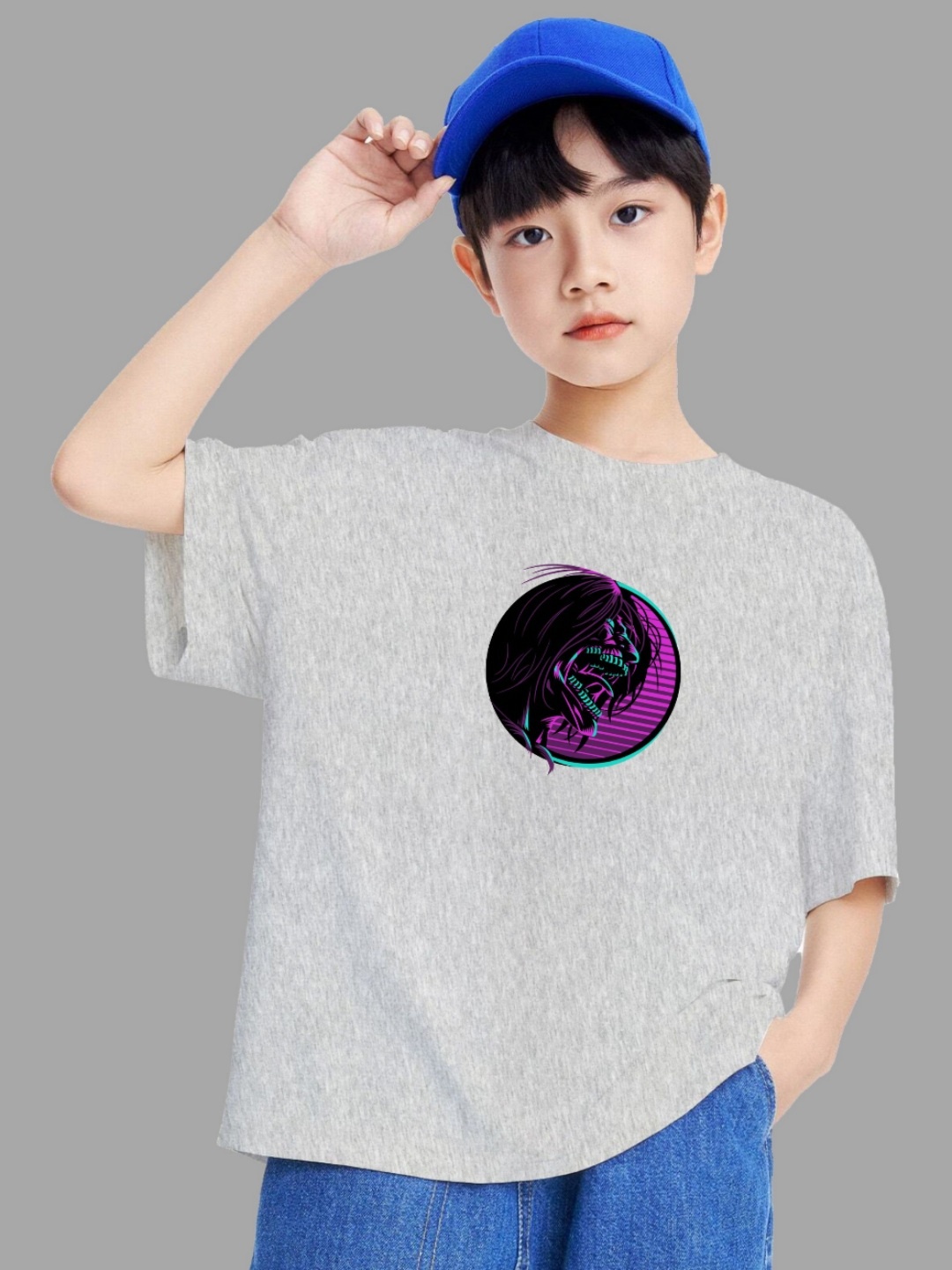 

MODARUE Boys Printed T-shirt, Grey