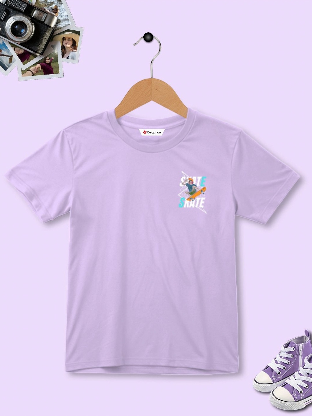 

Dagcros Boys Printed T-shirt, Lavender