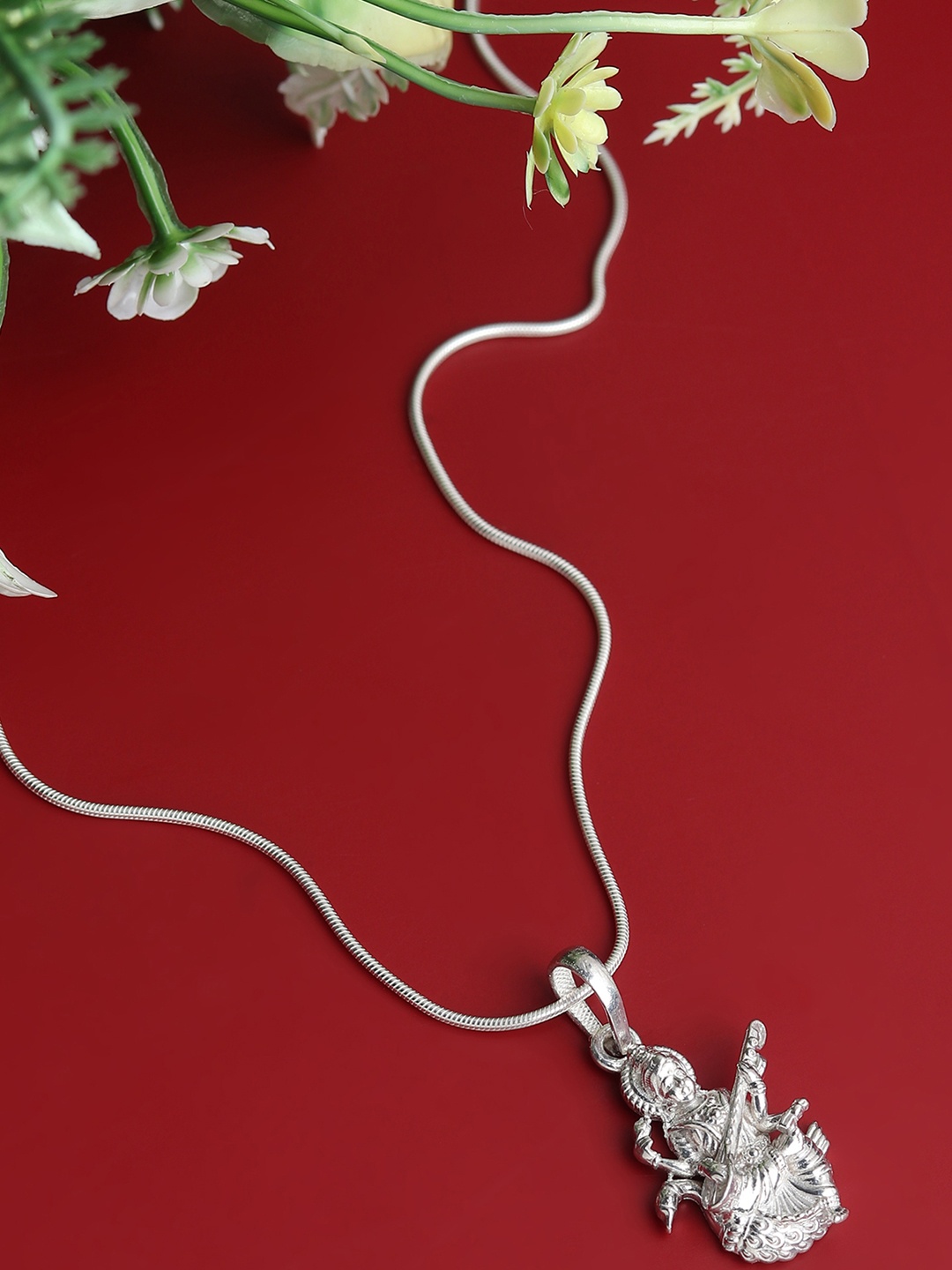 

Metronaut 92.5 Sterling Silver Contemporary Shaped Saraswathi ji Pendant