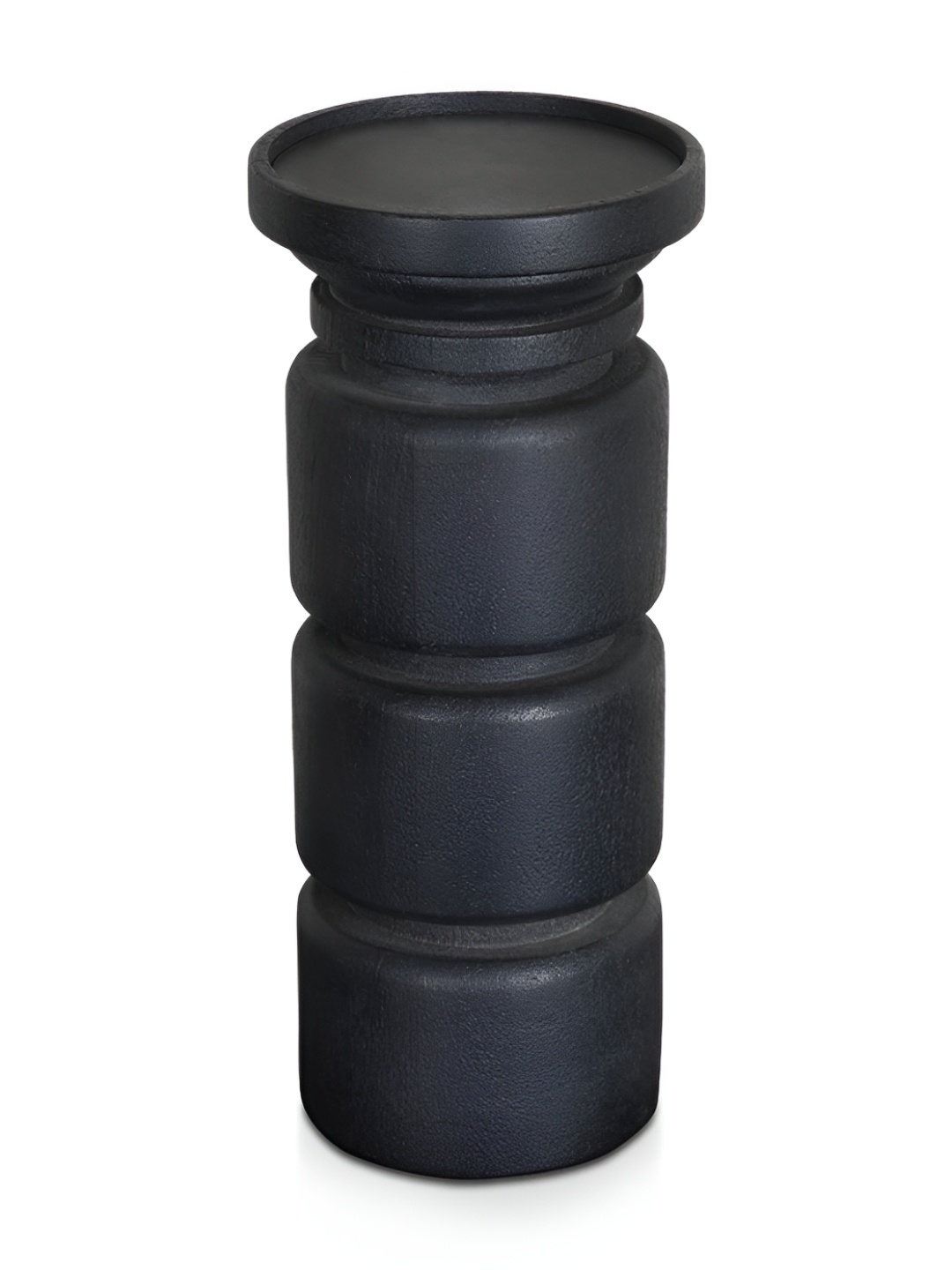 

IAAH Black Candle Metal & Wooden Candle Pillar Holder