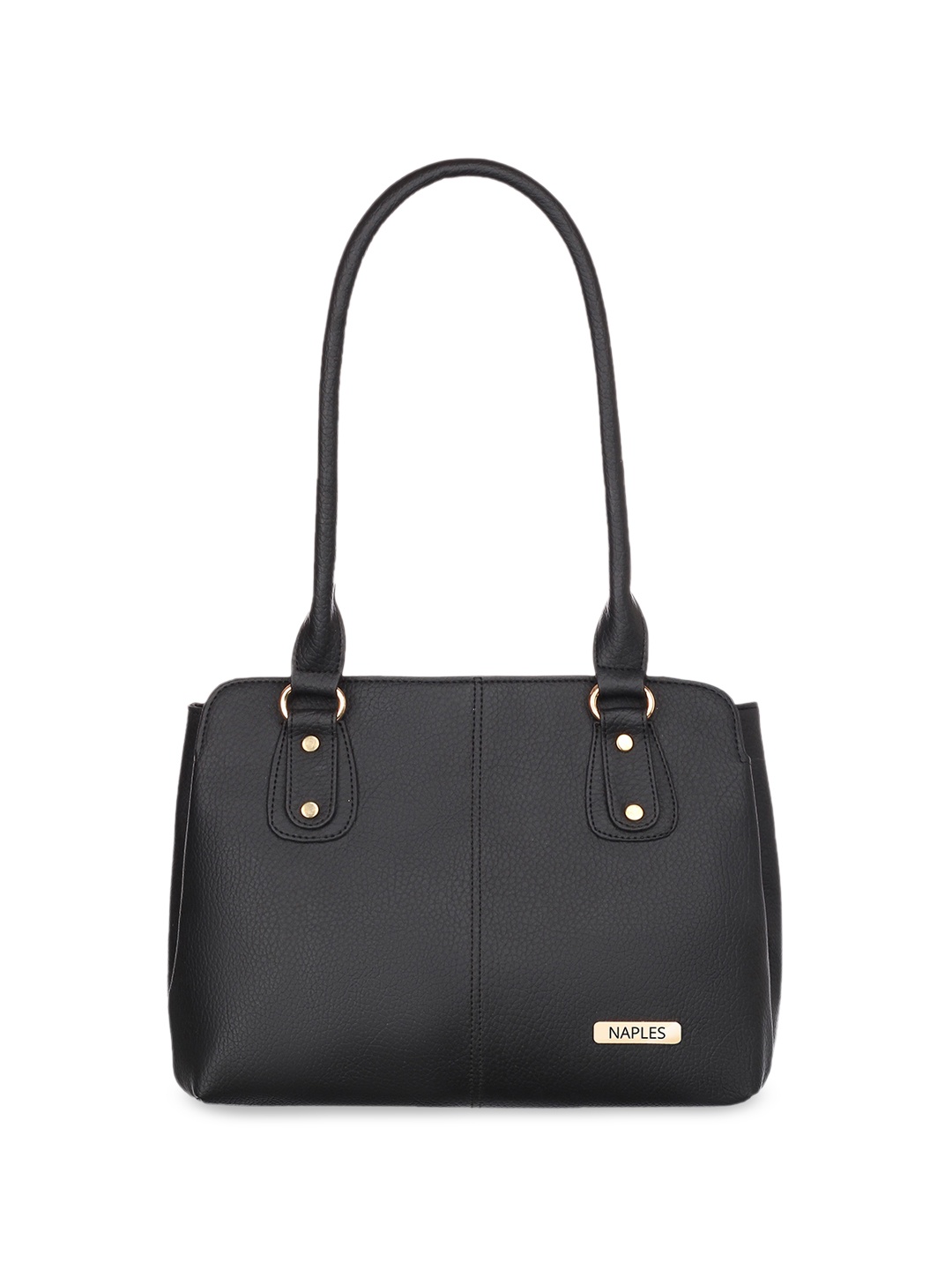 

Naples PU Structured Shoulder Bag, Black