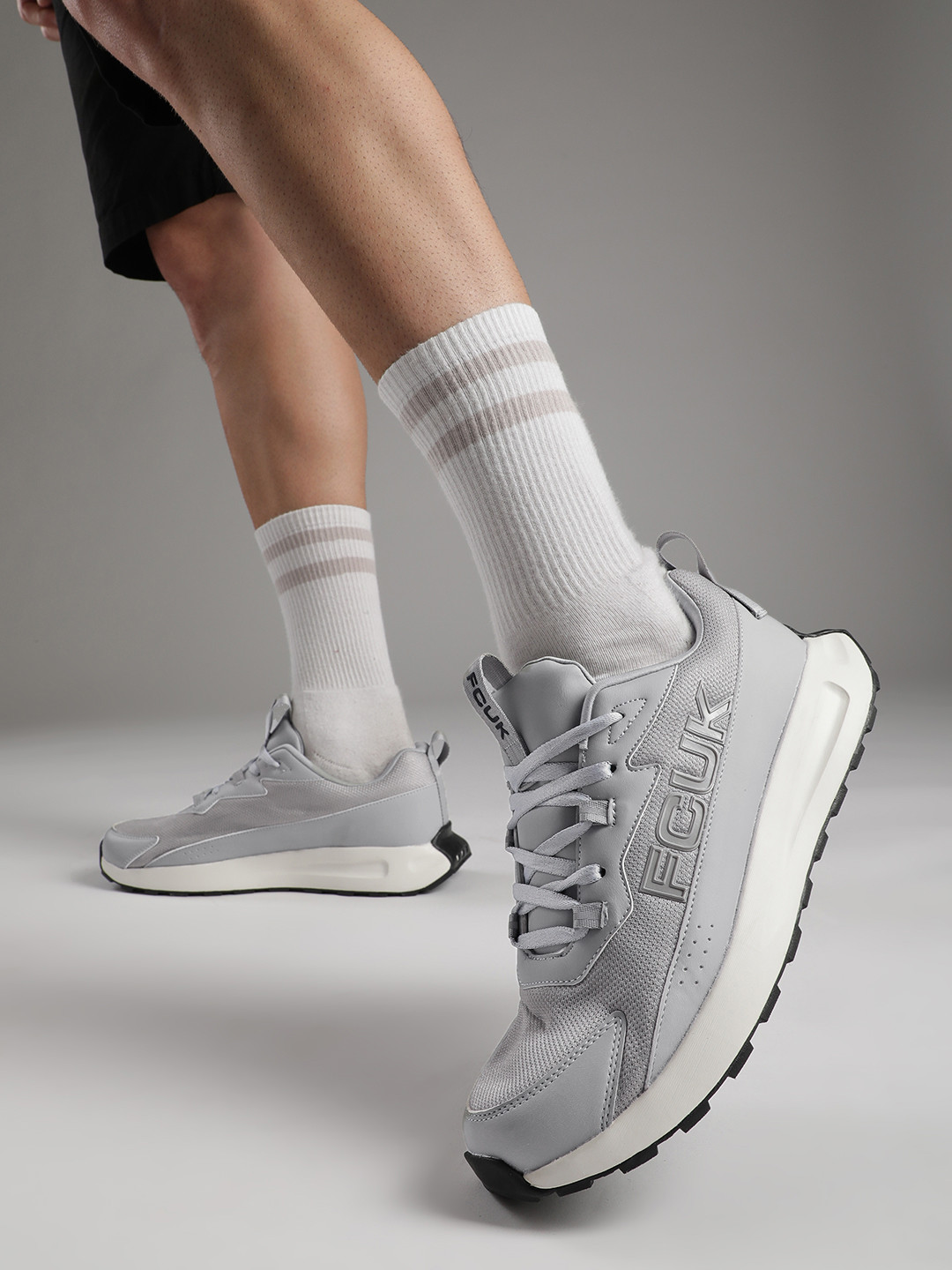 

FCUK Men Everyday Sneakers, Grey