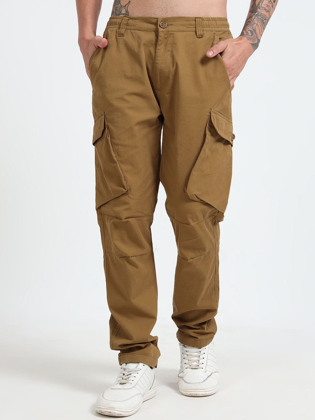 

RIGS AND RAGS Men Original Easy Wash Joggers Trousers, Khaki