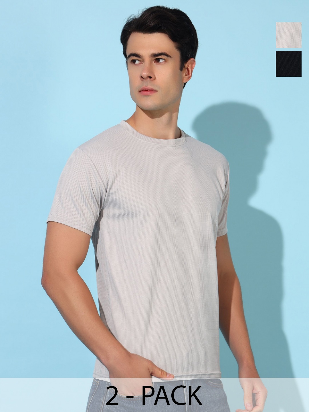 

Christy World Men 2 Raw Edge T-shirt, Multi