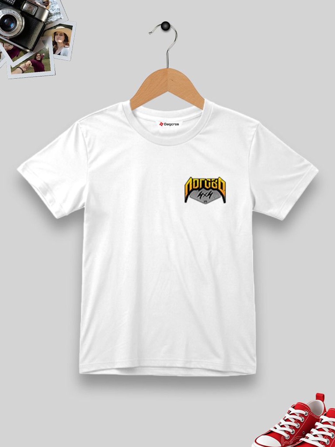 

Dagcros Boys Printed T-shirt, White