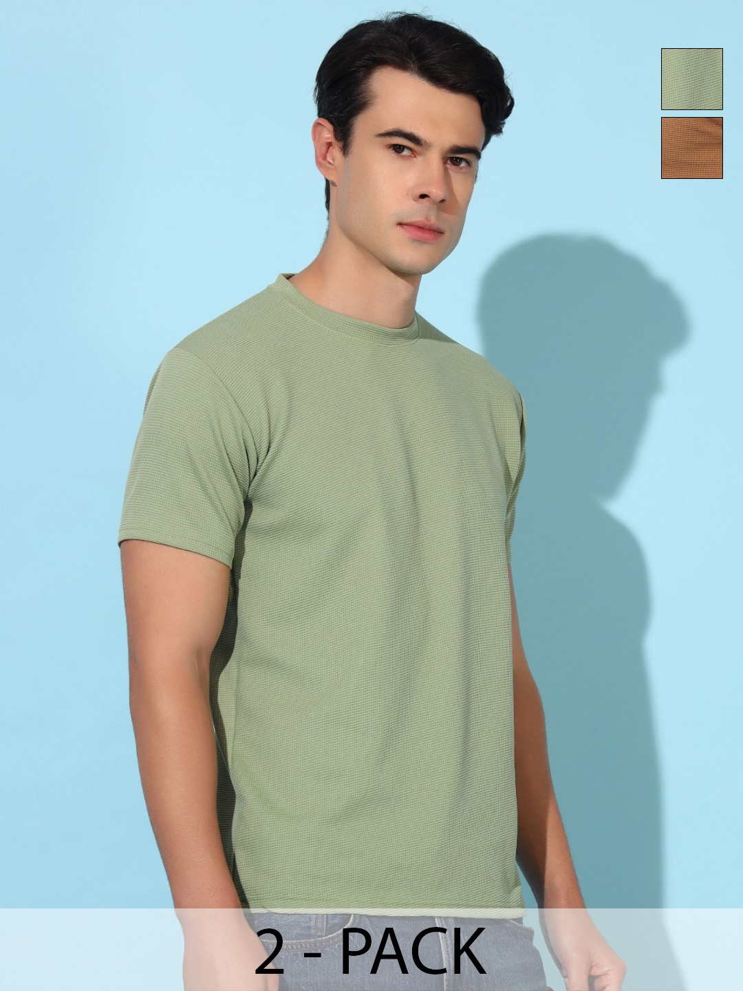 

Christy World Men 2 Raw Edge T-shirt, Multi