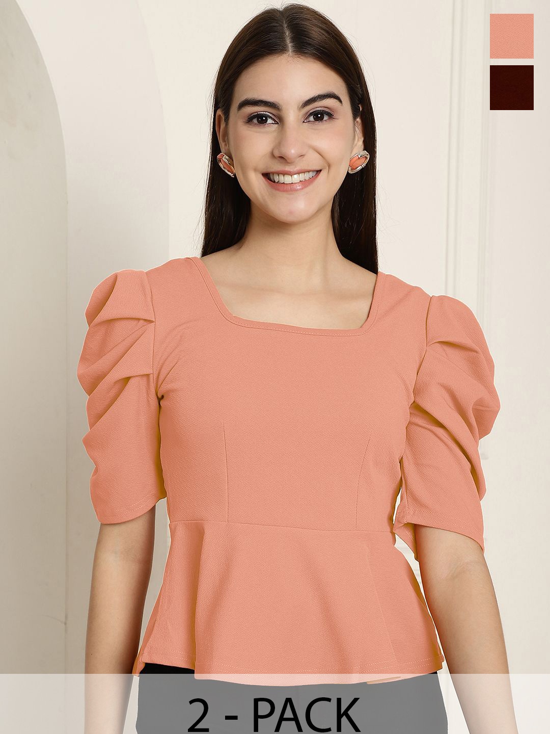 

Tromko Puff Sleeve Top, Multi
