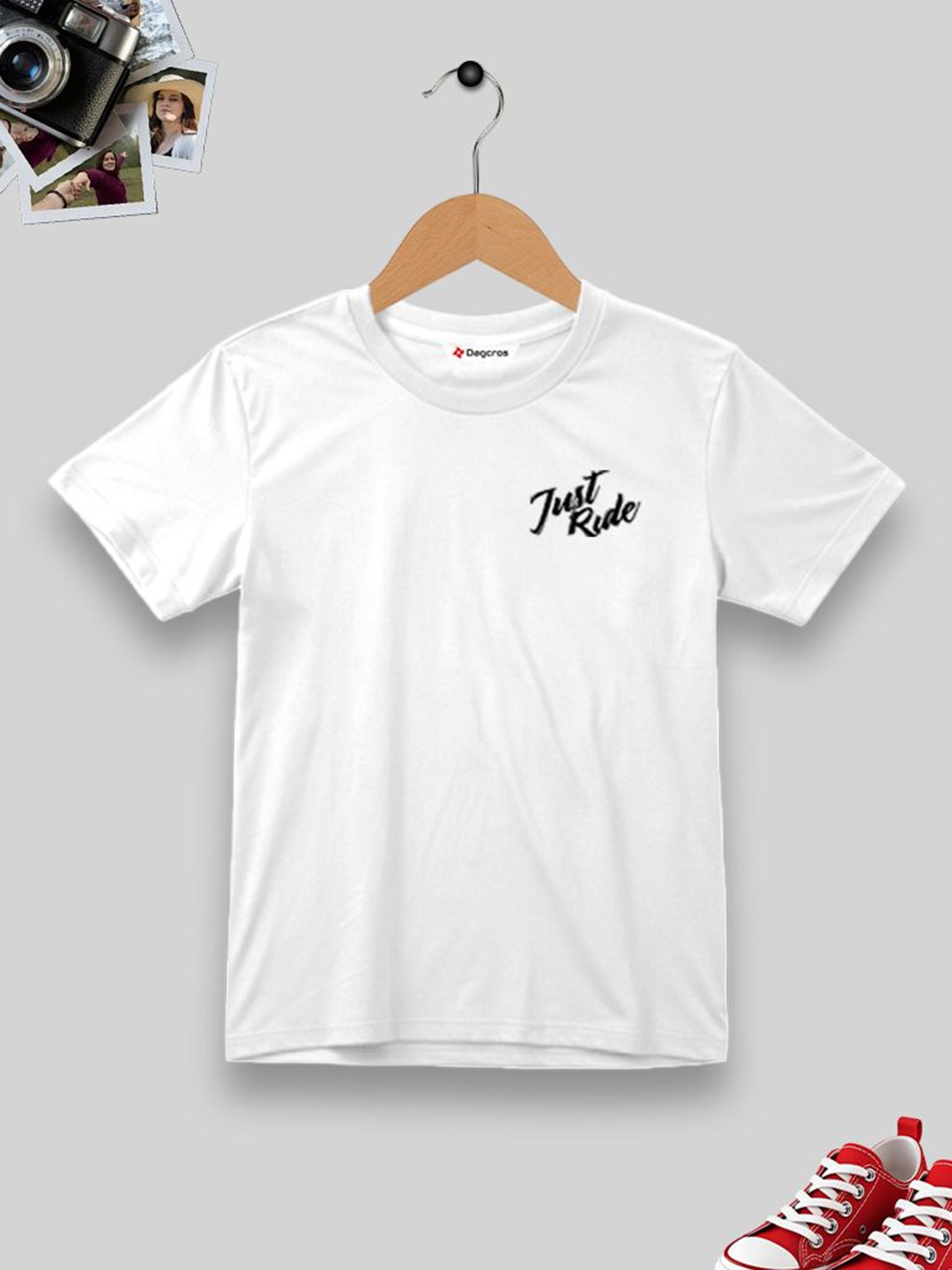 

Dagcros Boys Printed T-shirt, White