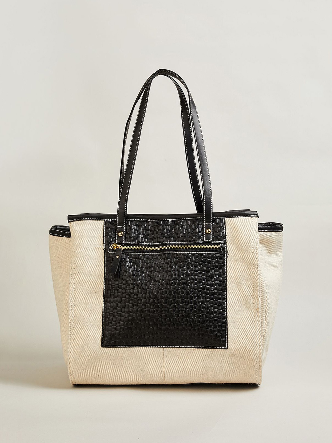

max Shopper Shoulder Bag with Bow Detail, Off white