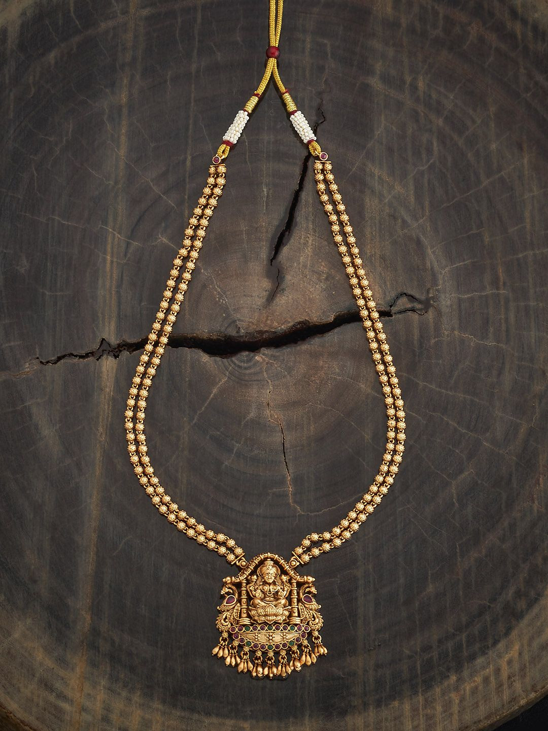 

Kushal's Fashion Jewellery Copper Gold-Plated Antique Necklace