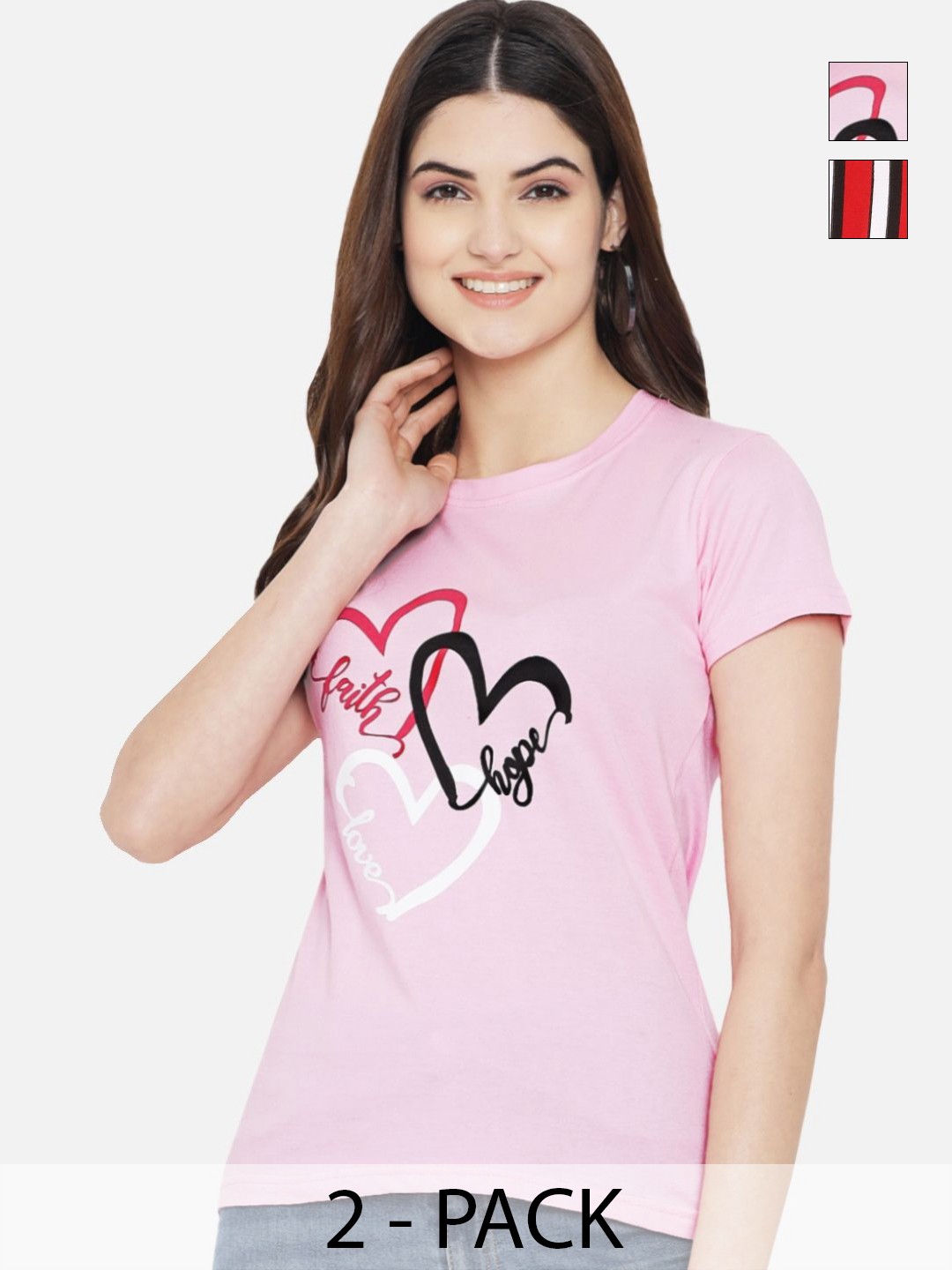 

Tromko Women Typography Printed T-shirt, Multi