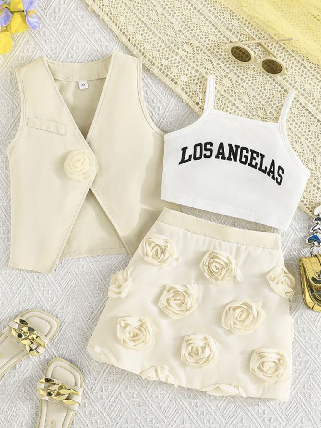 

StyleCast x Revolte Girls Top With Skirt, Off white
