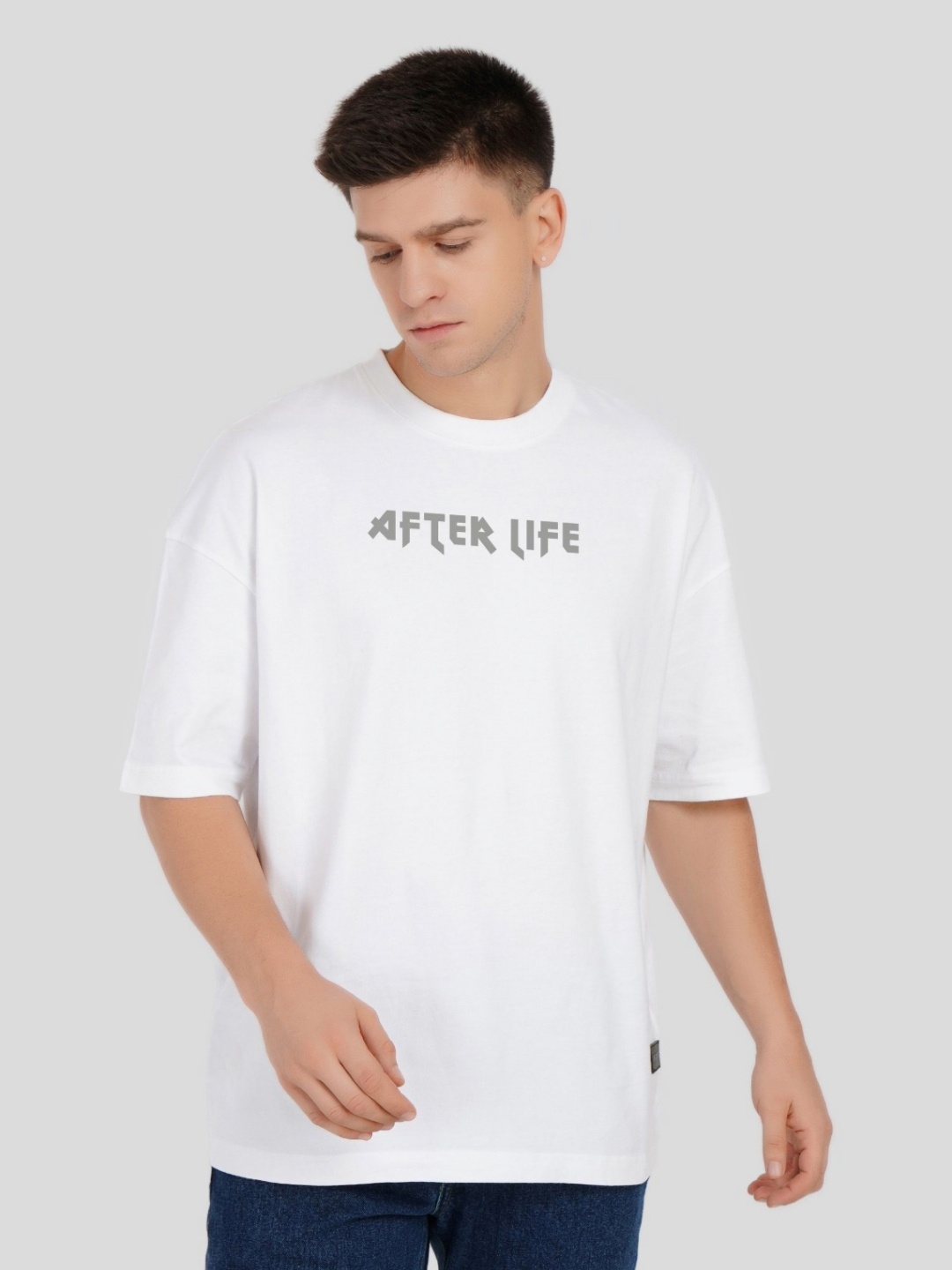 

Underrated Club Men Typography Printed Bio Finish Applique T-shirt, White