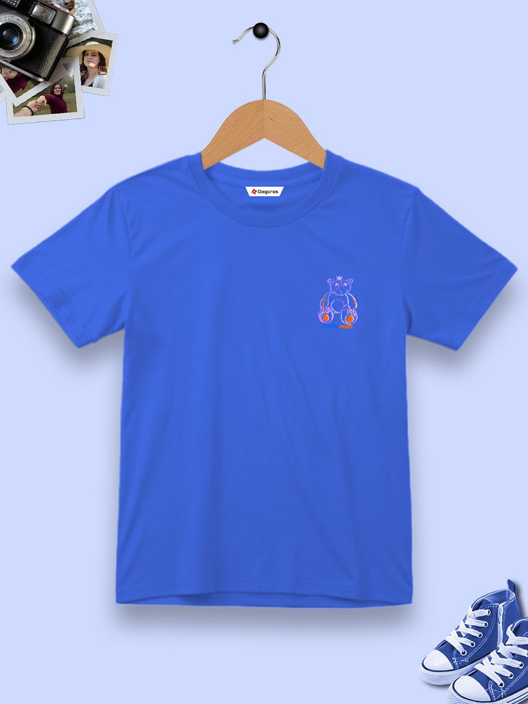 

Dagcros Boys Printed T-shirt, Blue