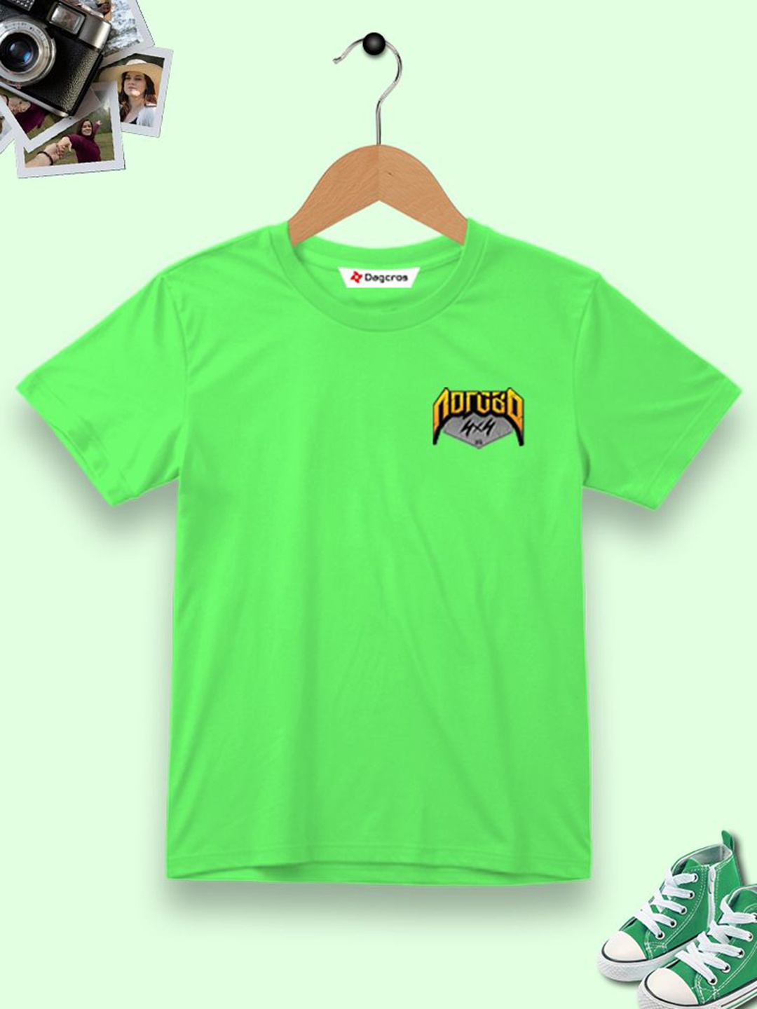 

Dagcros Boys Printed T-shirt, Green