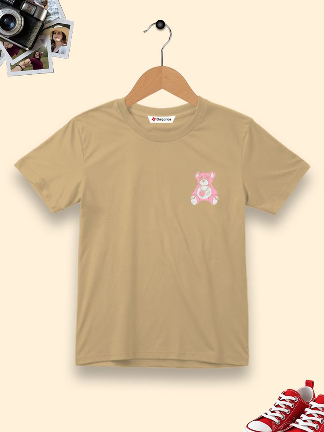 

Dagcros Boys Printed T-shirt, Beige