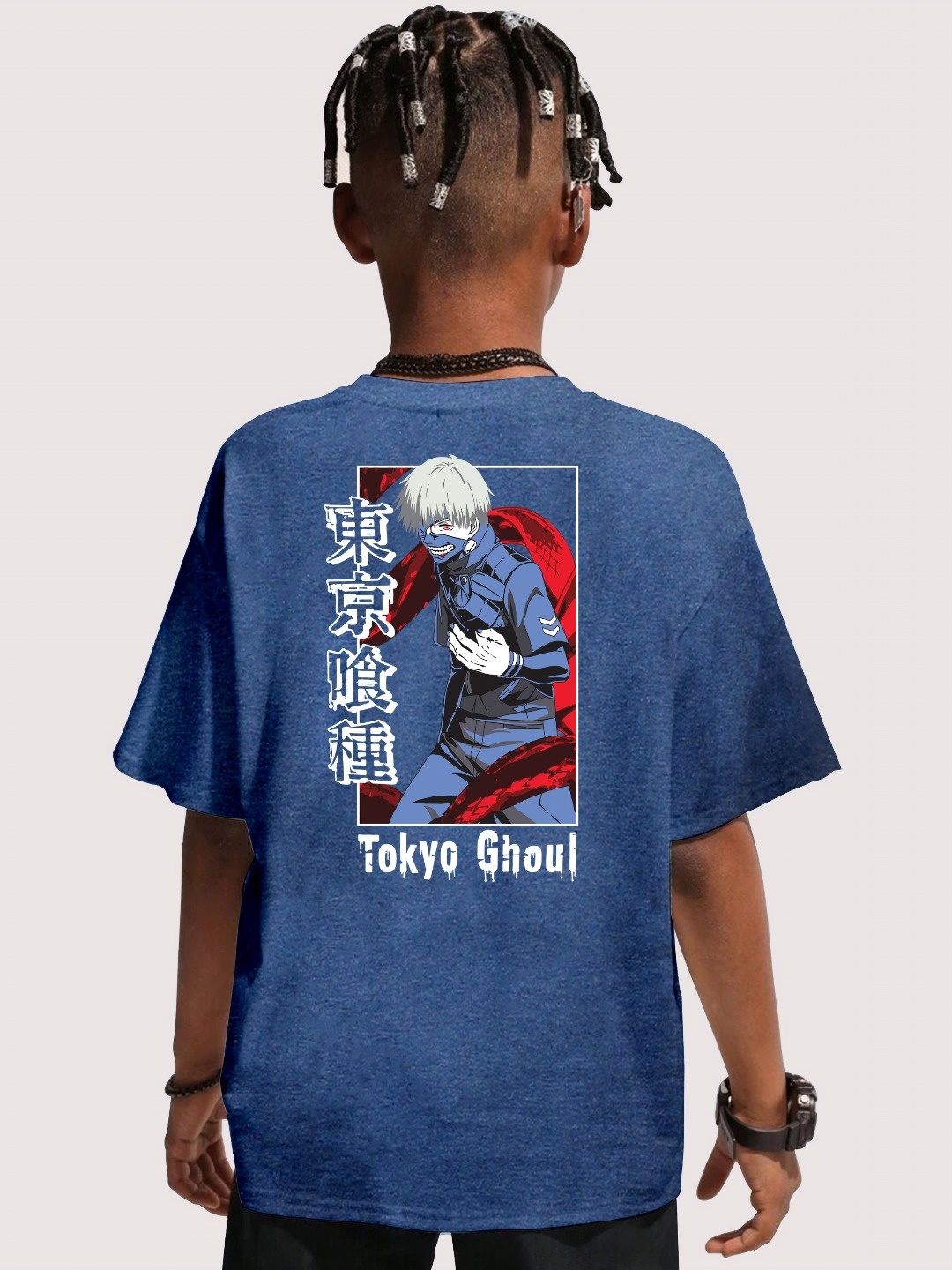 

LOCAVESTIR Boys Printed T-shirt, Blue