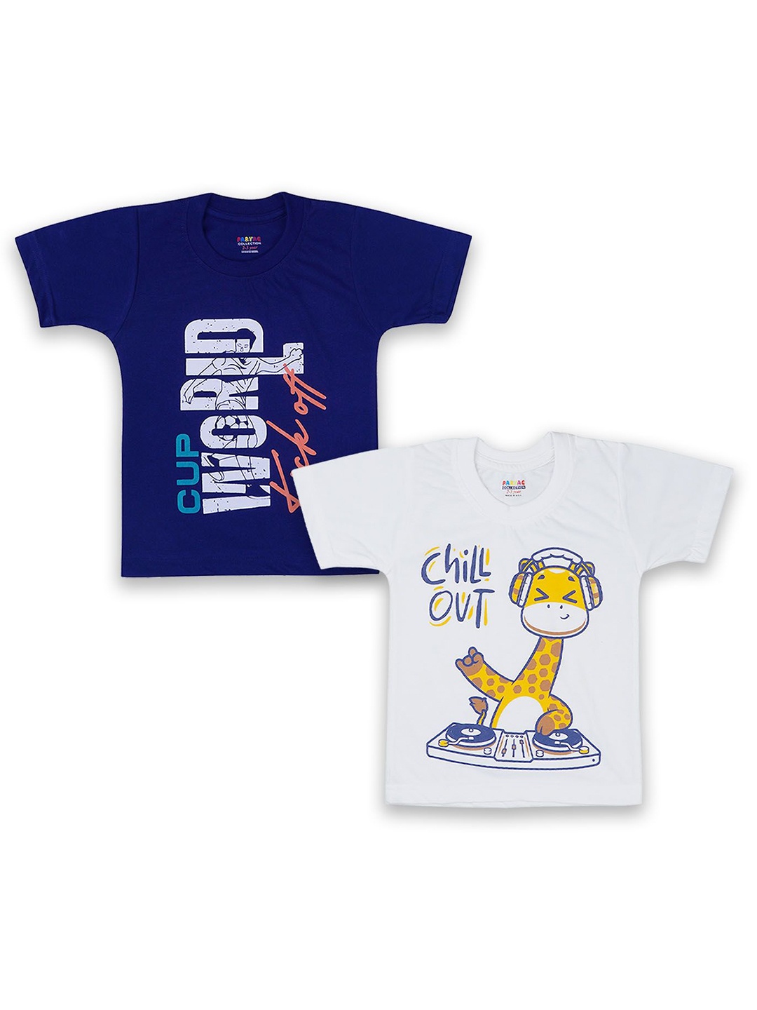 

PARYAG Boys 2 Printed Applique T-shirt, Blue